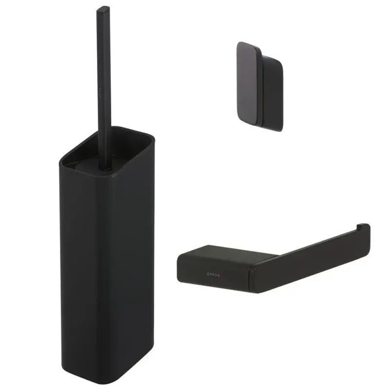 Superprijs Geesa Shift toiletaccessoireset zwart