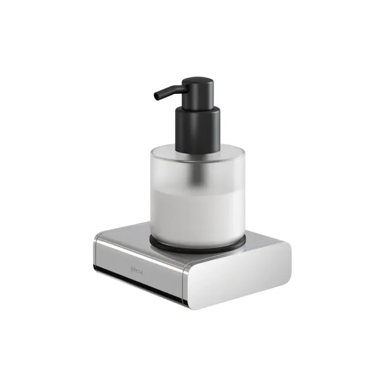 Betrouwbaar Geesa Shift zeepdispenser 200 ml chroom met gesatineerd glas