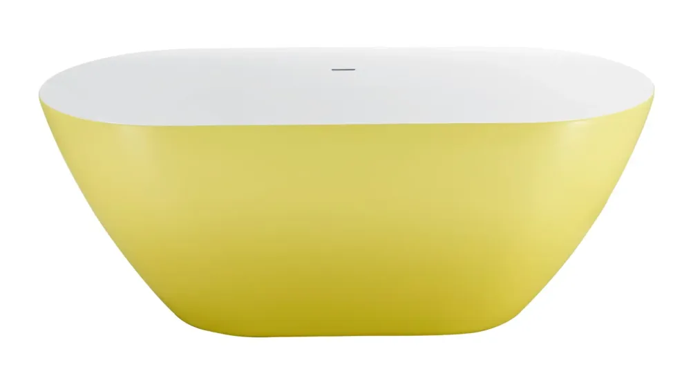 Best Design Friday vrijstaand bad 178x78x60cm geel wit Hoge Kwaliteit