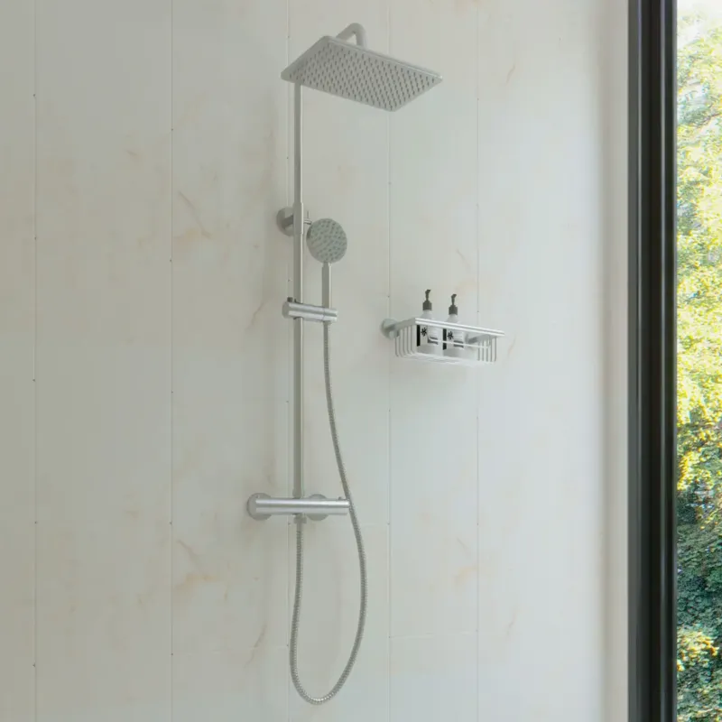 Saniclear Vision opbouw regendouche met 20x30cm hoofddouche RVS Finale Uitverkoop