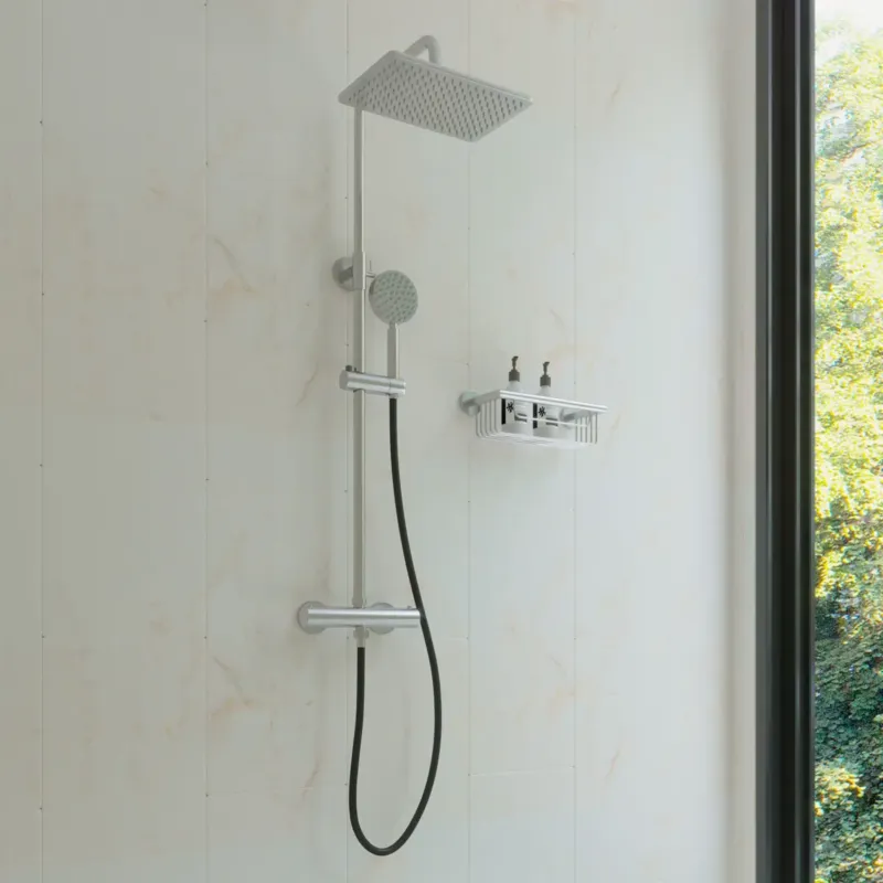 Shop Nu Saniclear Vision Pro opbouw regendouche met 20x30cm hoofddouche RVS