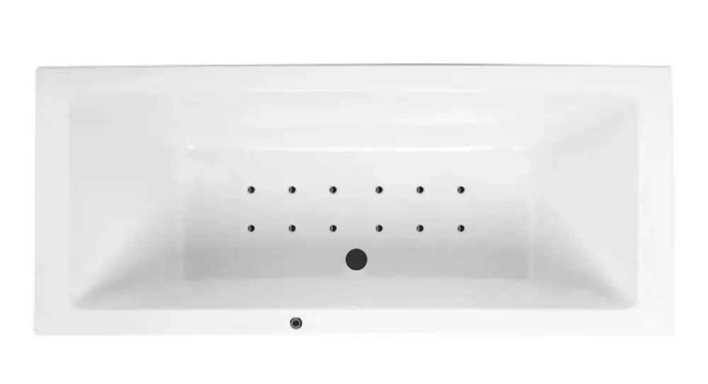Lambini Designs Cube Bubbelbad 190x90cm 12 zwarte aerojets elektrisch Direct Verzonden
