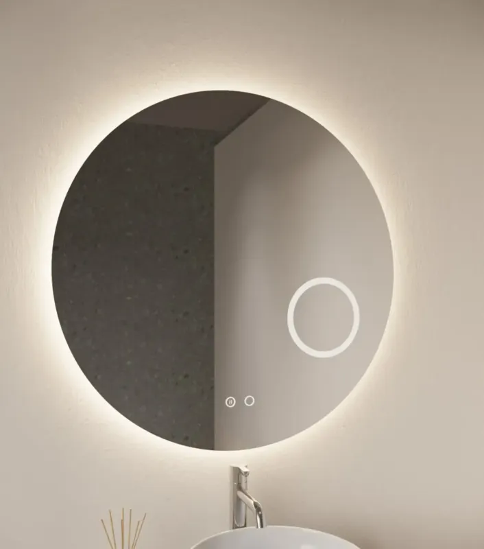 Gliss Design Sol ronde spiegel met LED-verlichting 80cm Finale Uitverkoop