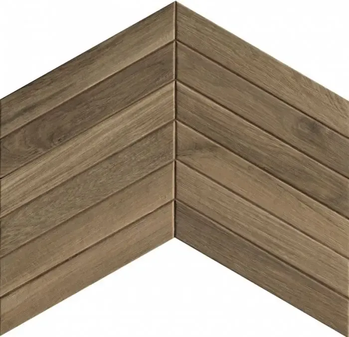 Beperkt Aanbod Tegelsample Jabo Fapnest keramisch parket brown chevron 7.5x45