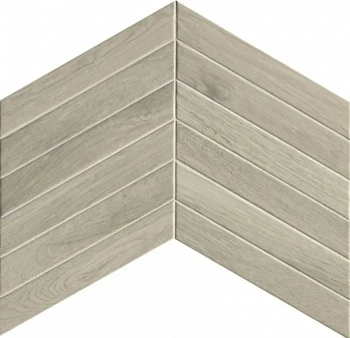Tegelsample Jabo Fapnest keramisch parket silver chevron 7.5x45 Exclusieve Aanbieding