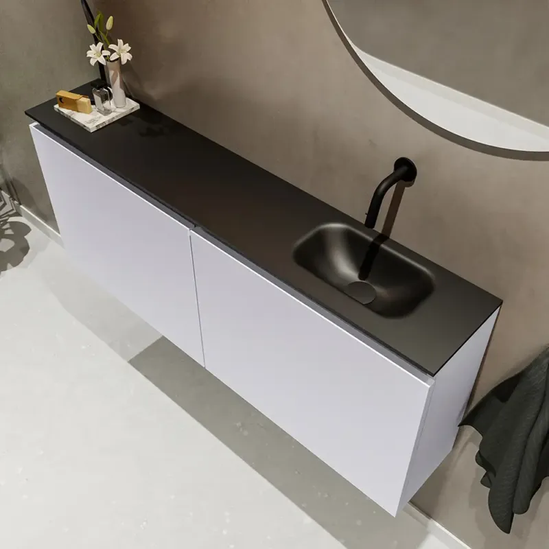 Rechtstreeks Van De Fabrikant Mondiaz Ture 120cm toiletmeubel cale met wastafel urban rechts geen kraangat