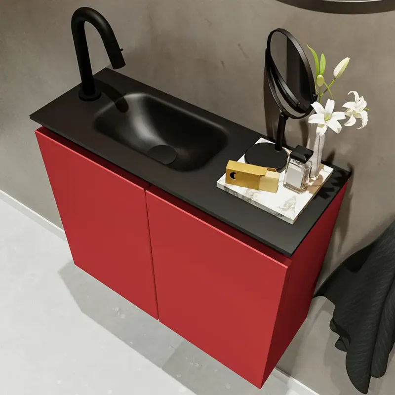 Laatste Versie Mondiaz Ture 60cm toiletmeubel fire met wastafel urban links 1 kraangat