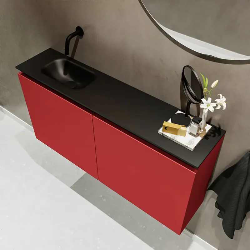 Bestel Nu Mondiaz Ture 100cm toiletmeubel fire met wastafel urban links geen kraangat