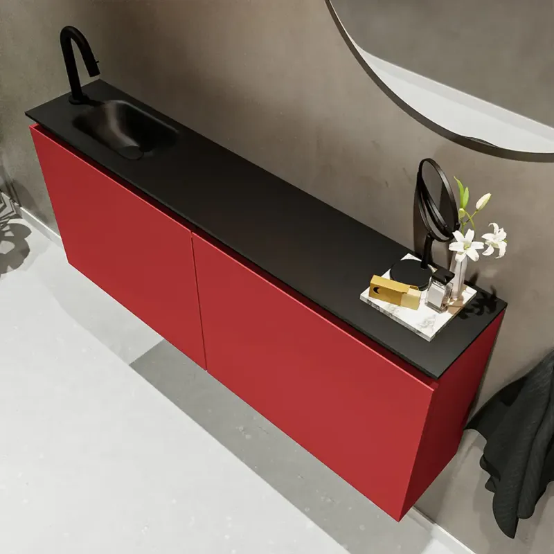 Lage Kosten Mondiaz Ture 120cm toiletmeubel fire met wastafel urban links 1 kraangat