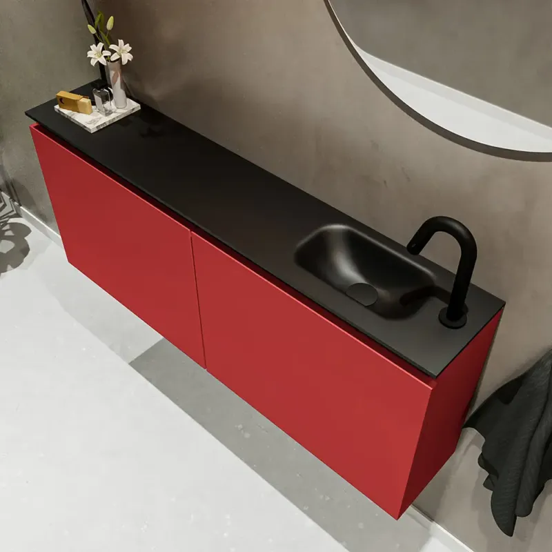 Mondiaz Ture 120cm toiletmeubel fire met wastafel urban rechts 1 kraangat Bestseller