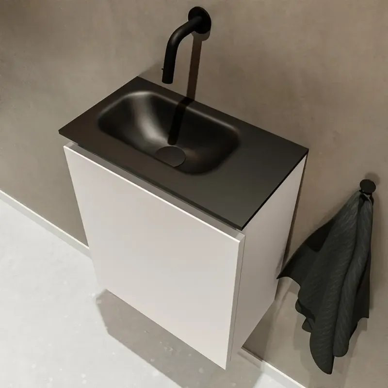 Mondiaz Ture 40cm toiletmeubel linen met wastafel urban links geen kraangat Gecertificeerd