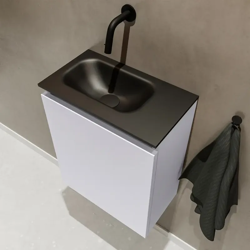 Weekendaanbieding Mondiaz Ture 40cm toiletmeubel cale met wastafel urban links geen kraangat