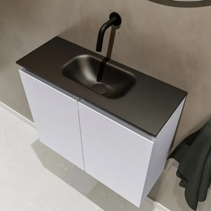 Mondiaz Ture 60cm toiletmeubel cale met wastafel urban midden geen kraangat Finale Uitverkoop