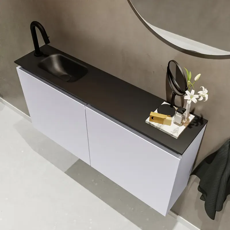 Mondiaz Ture 100cm toiletmeubel cale met wastafel urban links 1 kraangat Bestel Nu