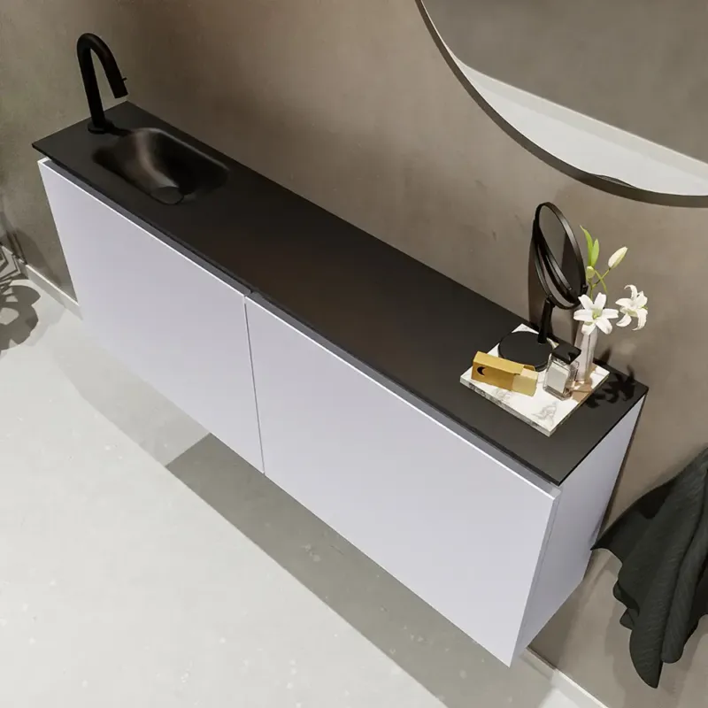 Koopje Mondiaz Ture 120cm toiletmeubel cale met wastafel urban links 1 kraangat