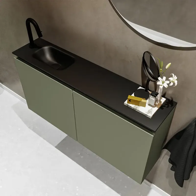 Laatste Kans Mondiaz Ture 100cm toiletmeubel army met wastafel urban links 1 kraangat