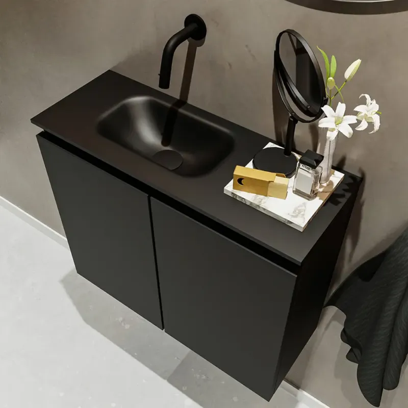 Shop Nu Mondiaz Ture 60cm toiletmeubel urban met wastafel urban links geen kraangat