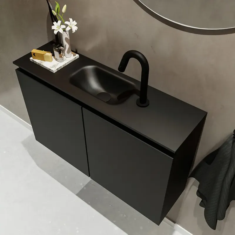 Koop Online Mondiaz Ture 80cm toiletmeubel urban met wastafel urban midden 1 kraangat