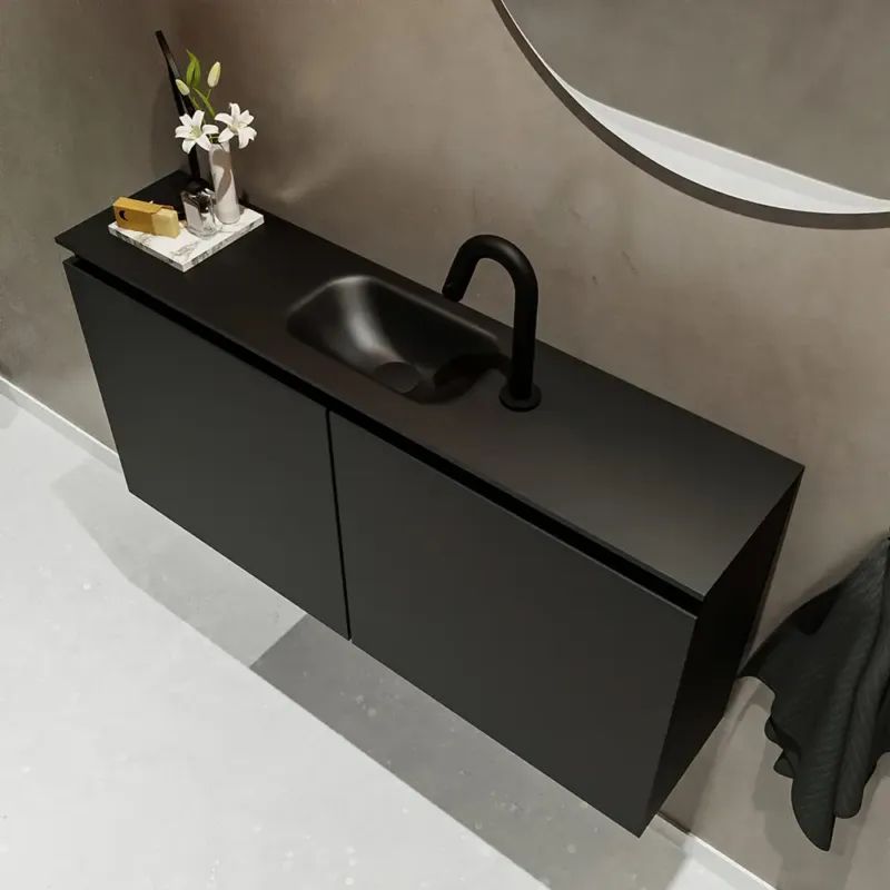 Laatste Kans Mondiaz Ture 100cm toiletmeubel urban met wastafel urban midden 1 kraangat