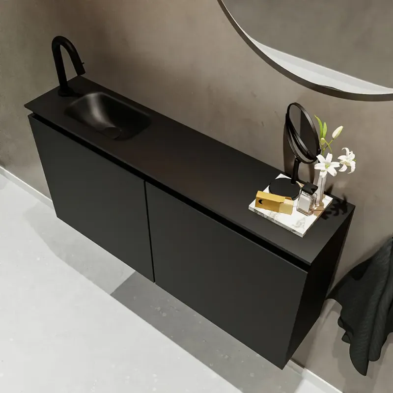 Dagaanbieding Mondiaz Ture 100cm toiletmeubel urban met wastafel urban links 1 kraangat