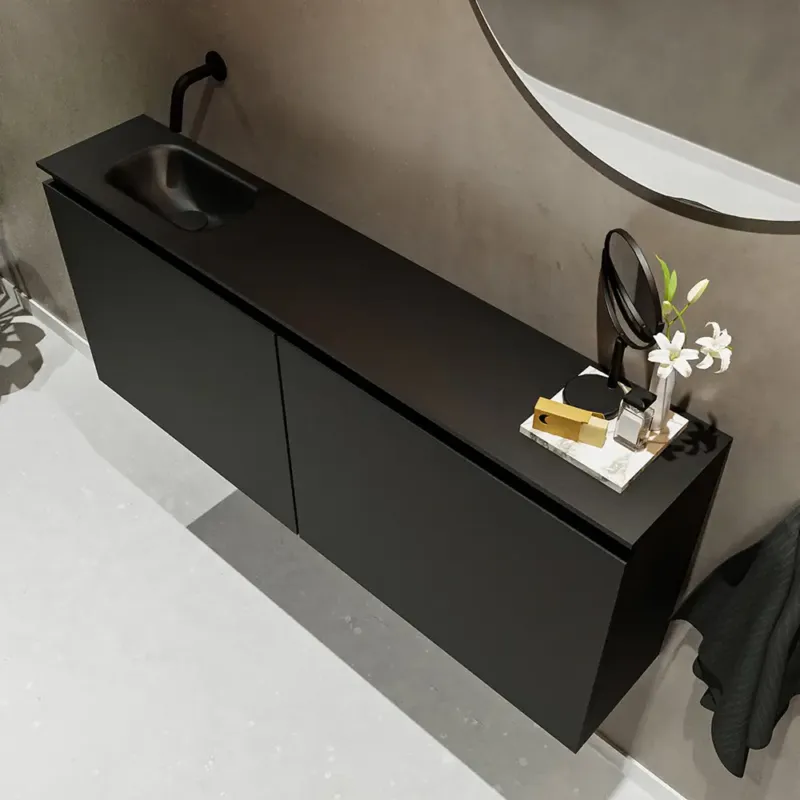 Beste Prijs Mondiaz Ture 120cm toiletmeubel urban met wastafel urban links geen kraangat