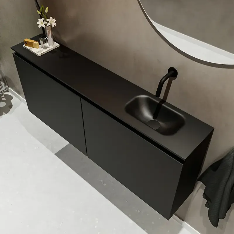 Beperkt Aanbod Mondiaz Ture 120cm toiletmeubel urban met wastafel urban rechts geen kraangat