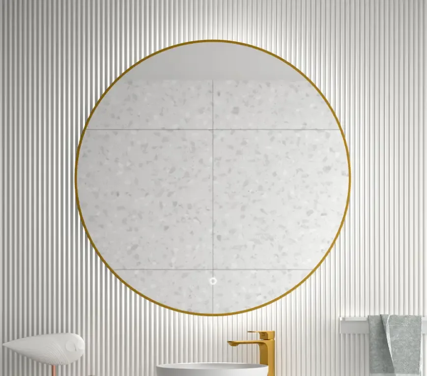 Speciale Aanbieding Muebles Globe ronde spiegel goud met LED-verlichting 80cm