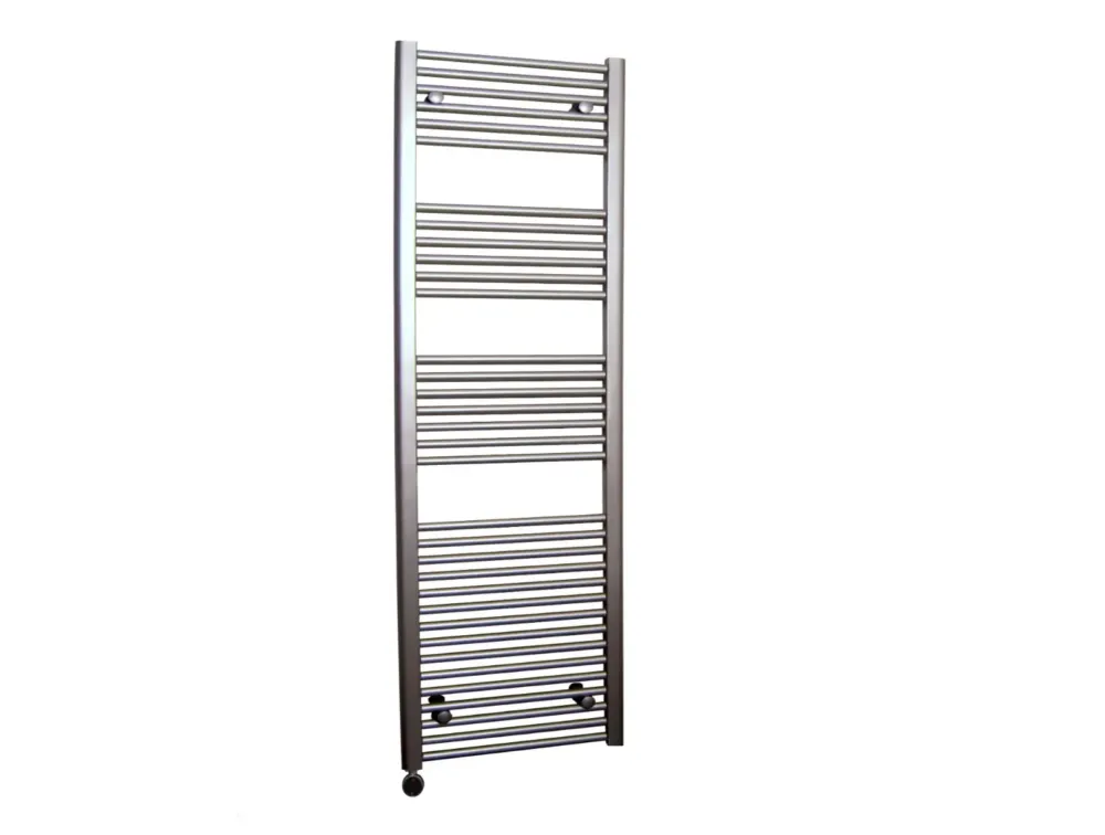 Favoriet Sanicare elektrische design radiator 60x112cm inox-look met thermostaat links zwart