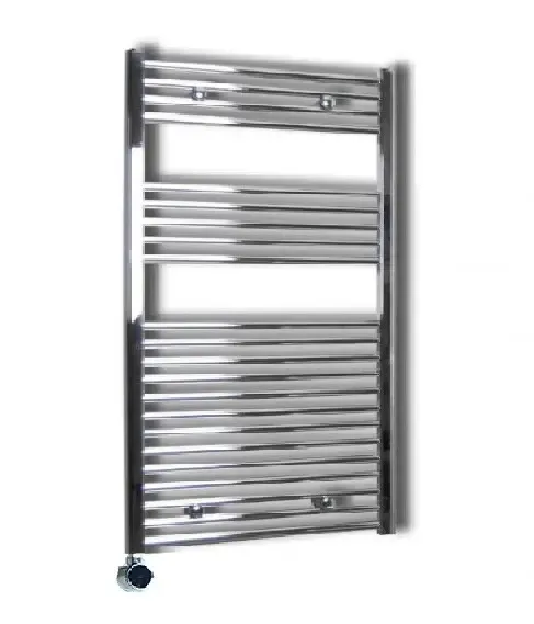 Sanicare elektrische design radiator 60x112cm chroom met thermostaat links chroom Lage Kosten