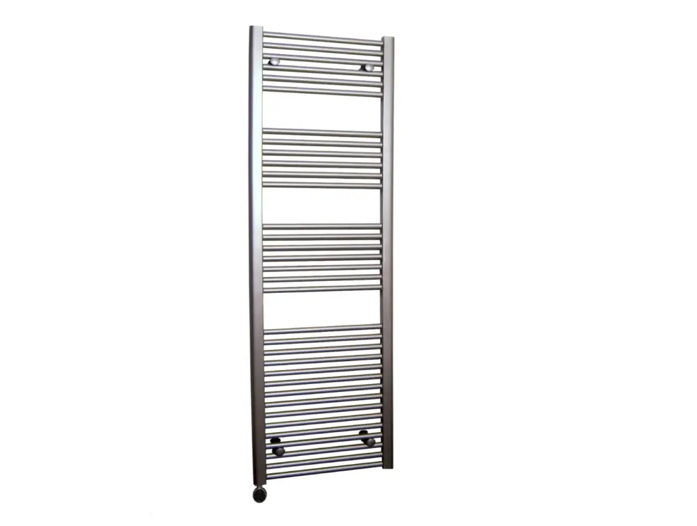 Sanicare elektrische design radiator 60x172cm inox-look met thermostaat links zwart Exclusieve Aanbieding