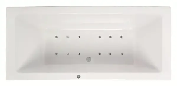 Lambini Designs Cube bubbelbad 170x75cm elektronisch 12 aerojets chroom Koop Online