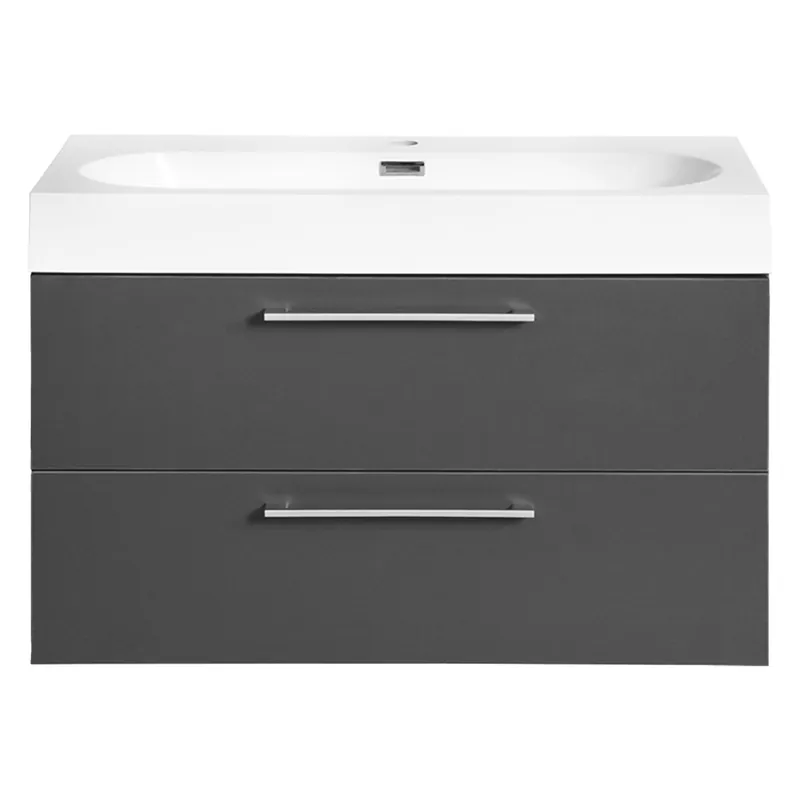 Bestseller Badkamermeubelset Differnz Somero Met Keramiek Wastafel 60 cm Antraciet