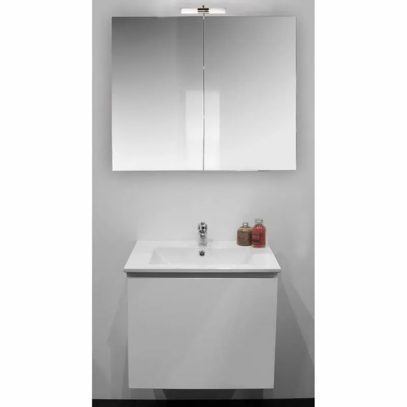 Veilige Betaling Badkamermeubelset Go By Van Marcke Joelle 60cm Compleet Met Spiegelkast Wit