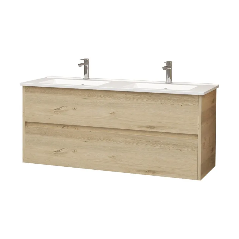 Bestseller Badkamermeubel AquaSplash Hayat 120x46x52 cm Eiken