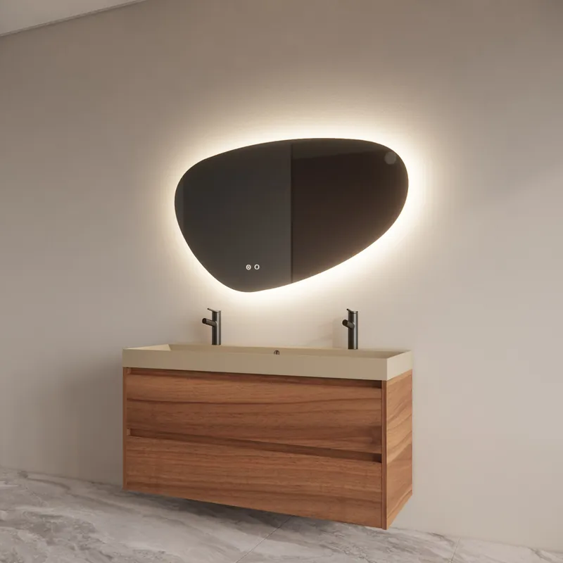 Badmeubelset BWS Riga Met Lako Wastafel Cappuccino 120 cm Walnoot Beperkte Voorraad
