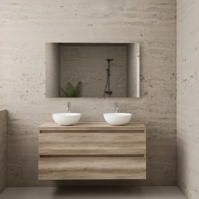 Aktie! Badmeubel Boss & Wessing Paris 120 cm Met Topplaat Canyon Oak Bestel Nu