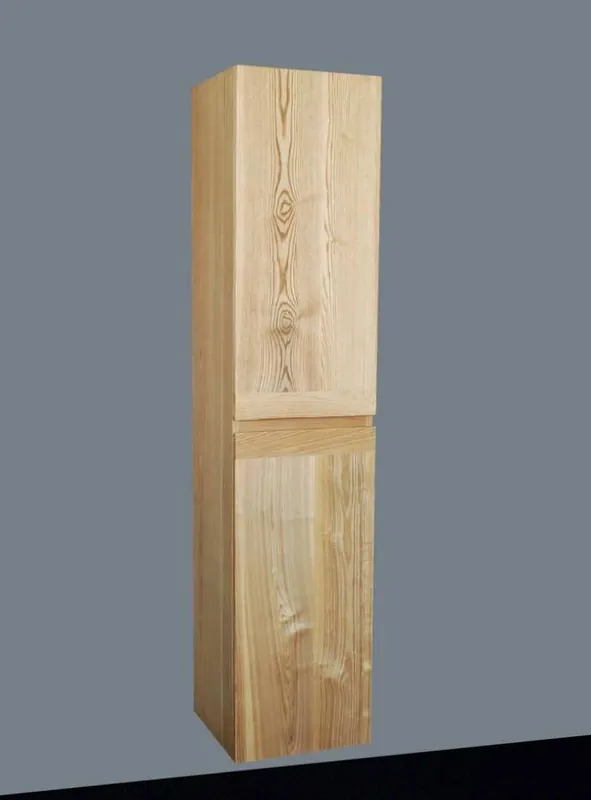 Hoge Kast Massief Geolied Eiken 160Cm Uitverkoop