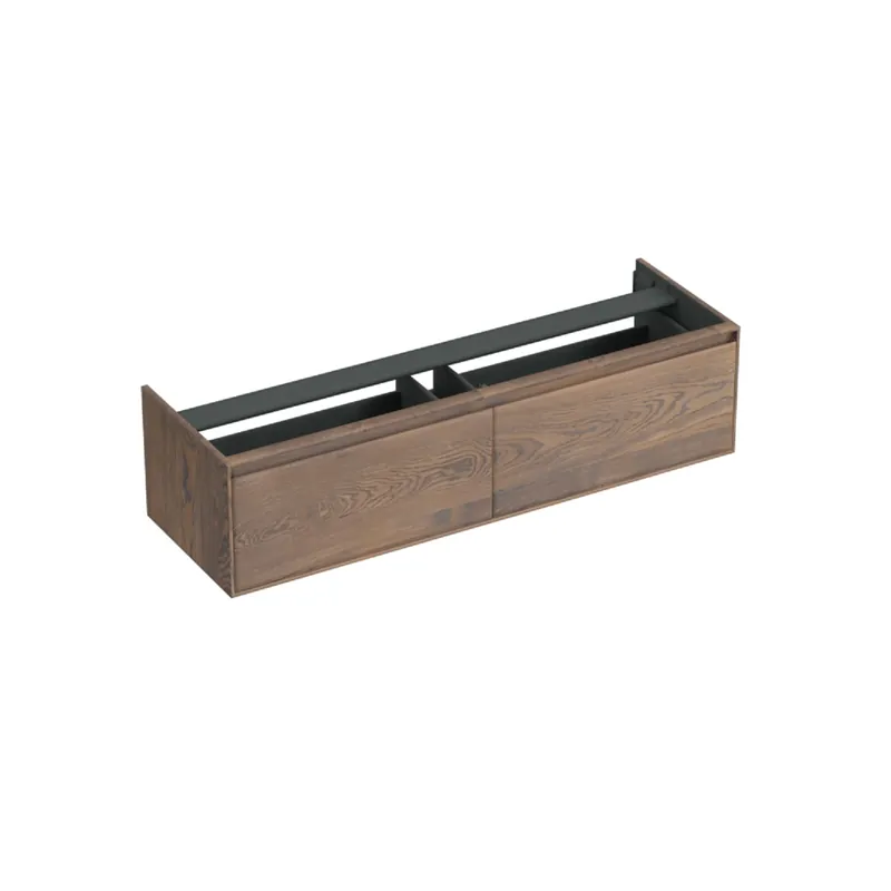 Dagaanbieding Onderkast Forzalaqua Reno 160x51x40 Cm 2 Lades Softclose Eiken Havanna