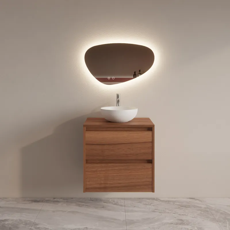 Badmeubelset BWS Riga Met Topplaat 60 cm Walnoot Koop Online