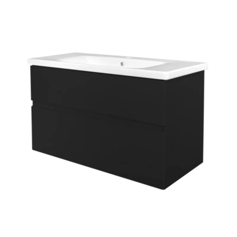 Actieprijs Badkamermeubel Best Design Quick Greeploze 80 cm Mat Zwart