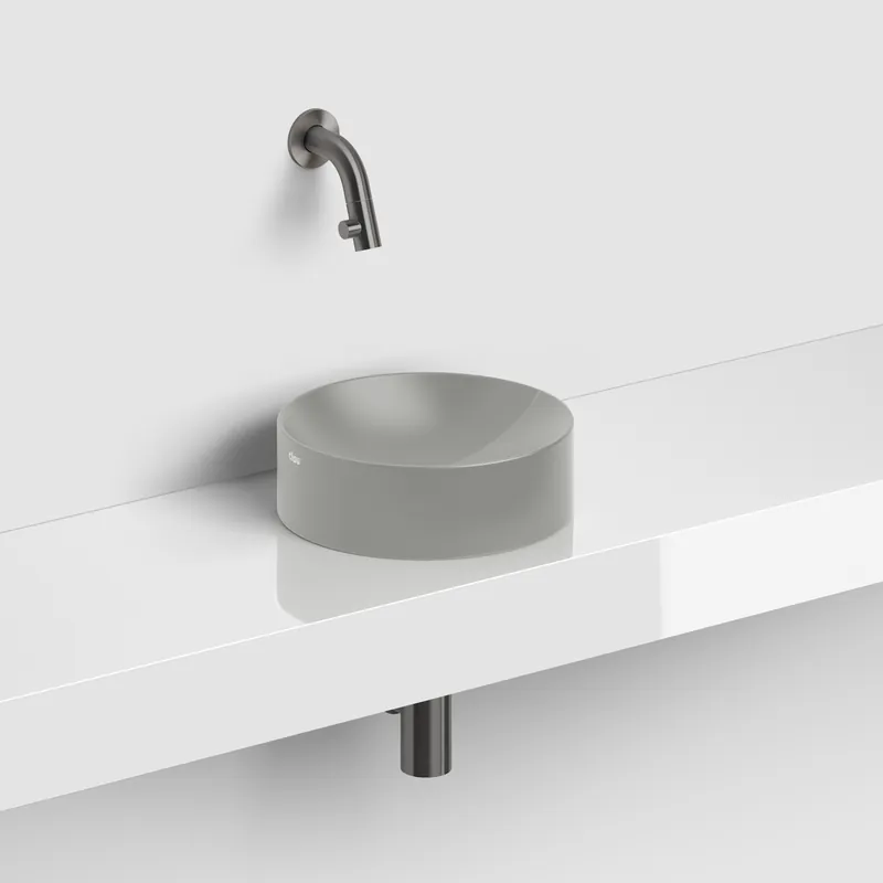 Fonteinkraan Clou Kaldur Korte Uitloop Wandmontage Gunmetal Geborsteld PVD Hete Deal