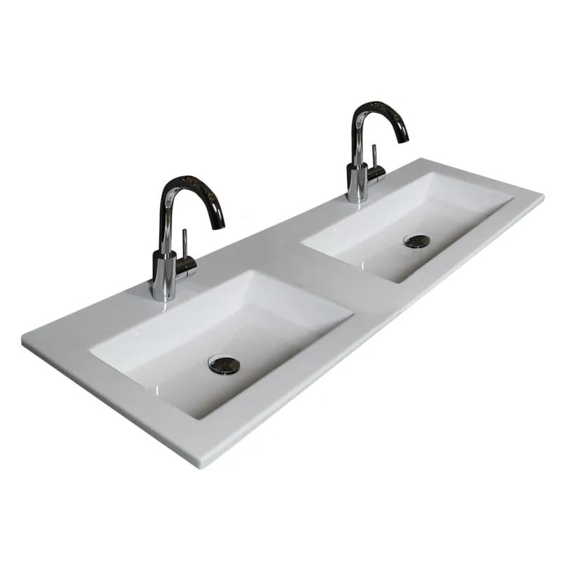Aanbieding Badmeubelset Aquasplash Salt 120x46cm Greeploos 2 Lades Met Wastafel Whisky Oak