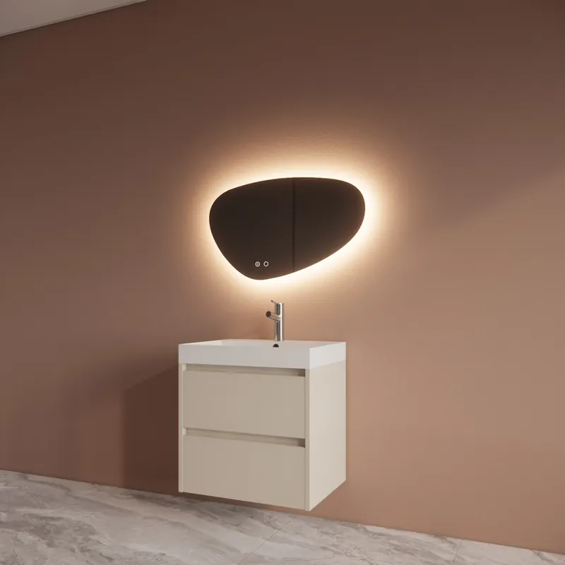 Badmeubelset BWS Riga Met Lako Wastafel Wit 60 cm Kasjmier Alleen Vandaag