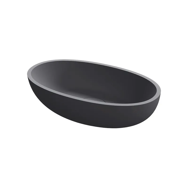 Waskom Riho Escala 55x32 cm Solid Surface Mat Antraciet Betrouwbaar