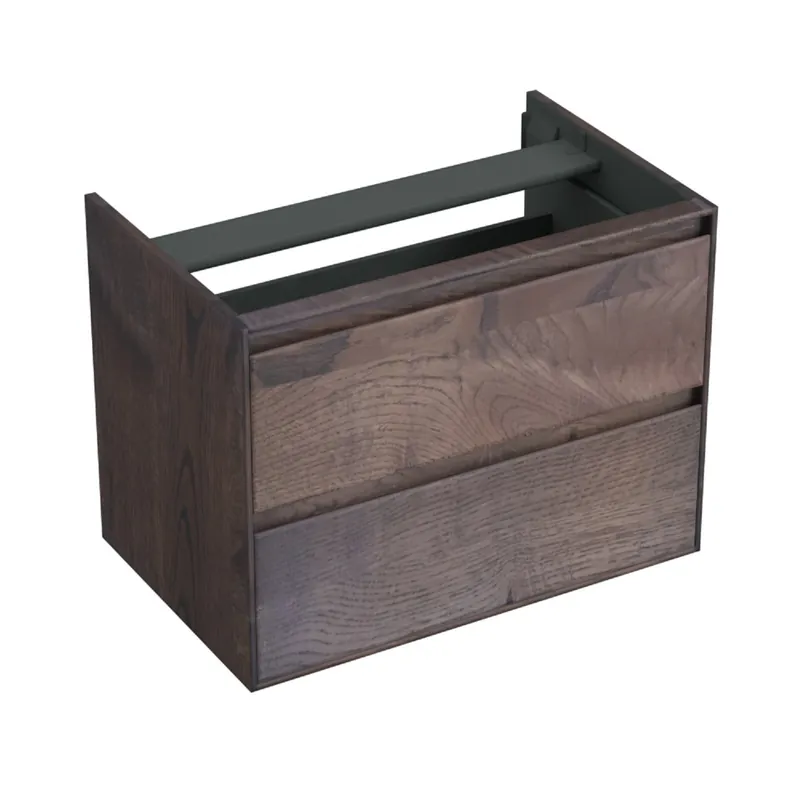 Onderkast Forzalaqua Reno 80x51x60 Cm 2 Lades Softclose Eiken Charcoal Beperkt Aanbod