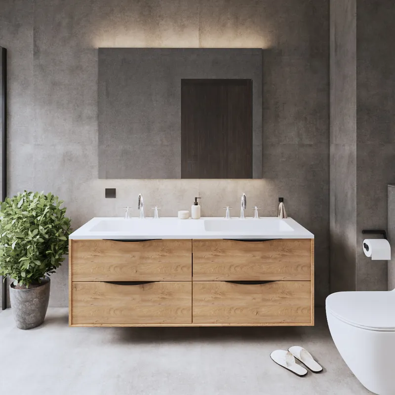 Onderkast Gliss Design Eleganz Hera Zwart 120cm 2 Lades Oak Classic Finale Uitverkoop
