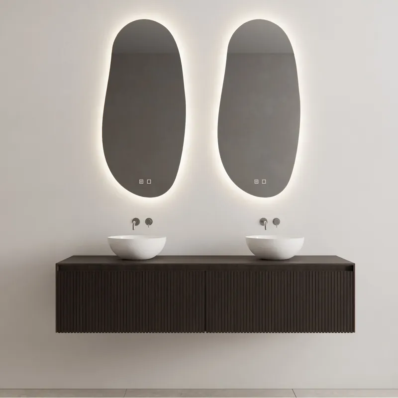 Onderkast Gliss Design Timotheus 200 CM 2 Lades Incl Topplaat Charcoal Beperkte Voorraad