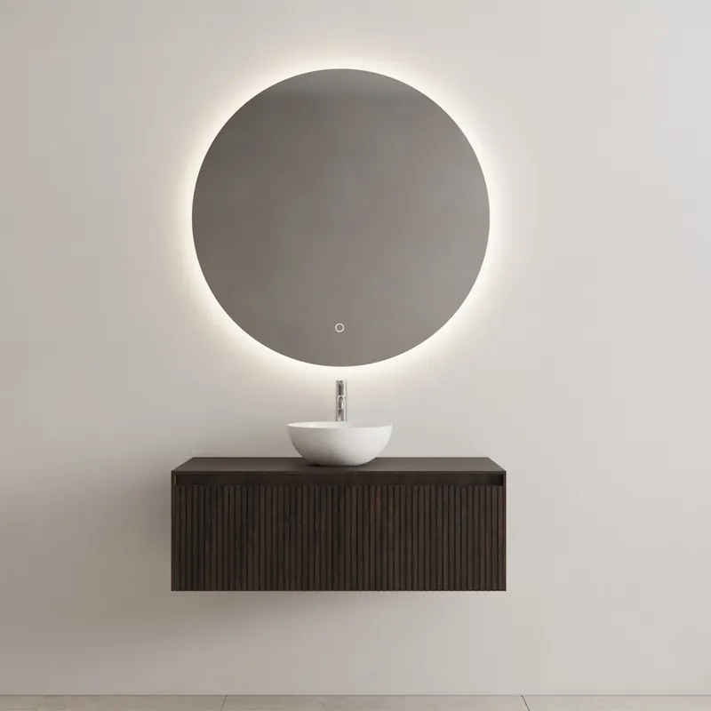 Onderkast Gliss Design Timotheus 100 CM Incl. Topplaat Charcoal Hoge Kwaliteit