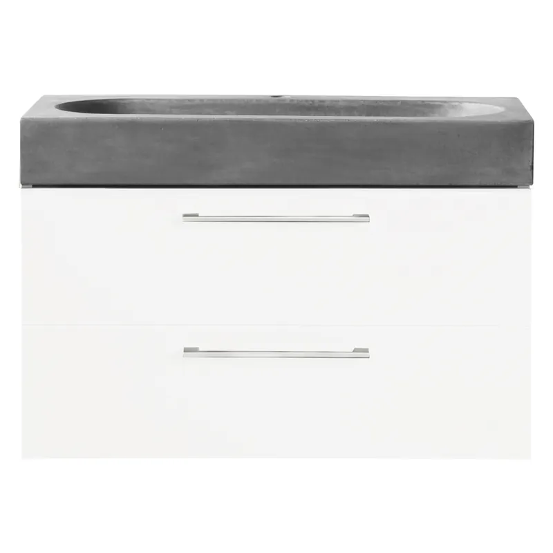 Badkamermeubelset Differnz Somero Met Beton Wastafel 60 cm Hoogglans Wit Veilige Betaling