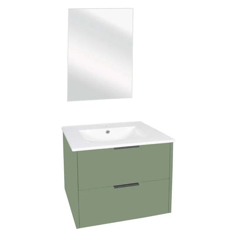 Badmeubelset Differnz Bolo 50x61x46cm FSC Groen Koopje